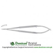 Micro Needle Holder Curved Stainless Steel, 18.5 cm - 7 1/4"